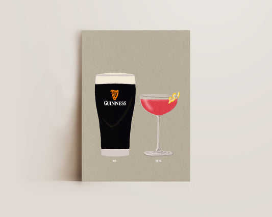 Guinness & Cosmopolitan Print