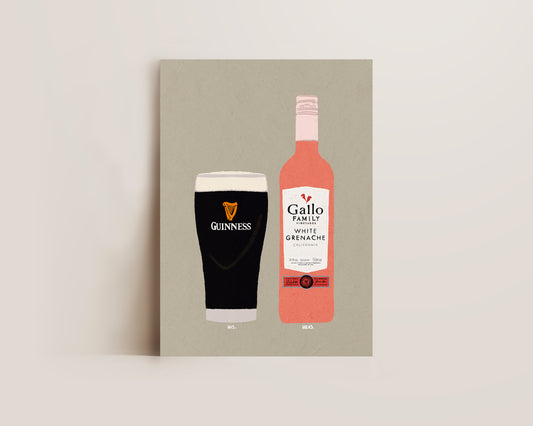 Guinness & Gallo White Grenache Print
