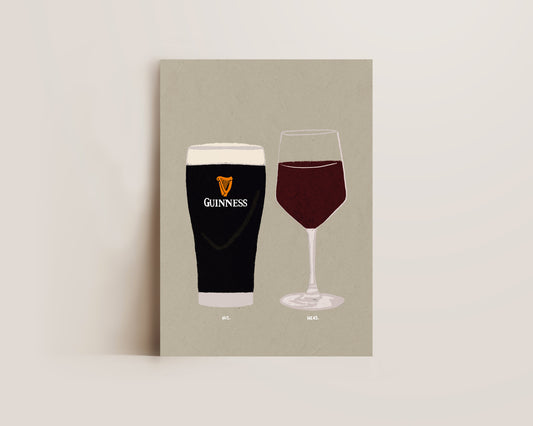 Guinness & Red Wine Print
