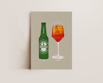 Heineken & Aperol Spritz Print