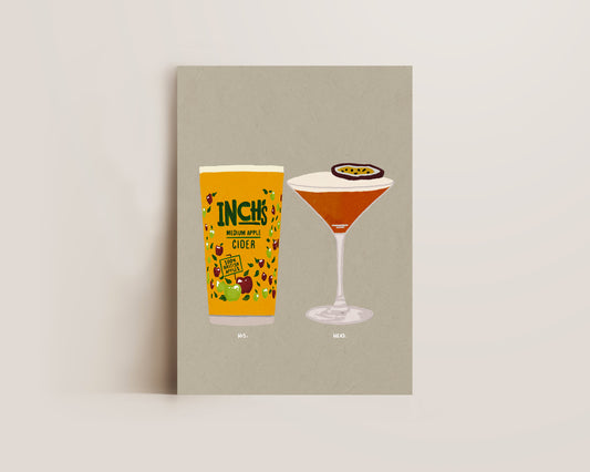 Inch's Cider & Pornstar Martini Print