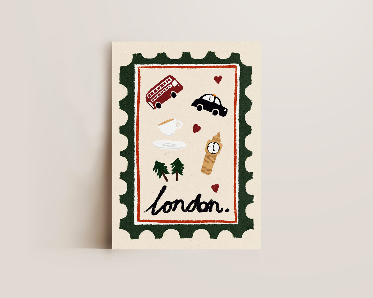 London Stamp Wall Art Print