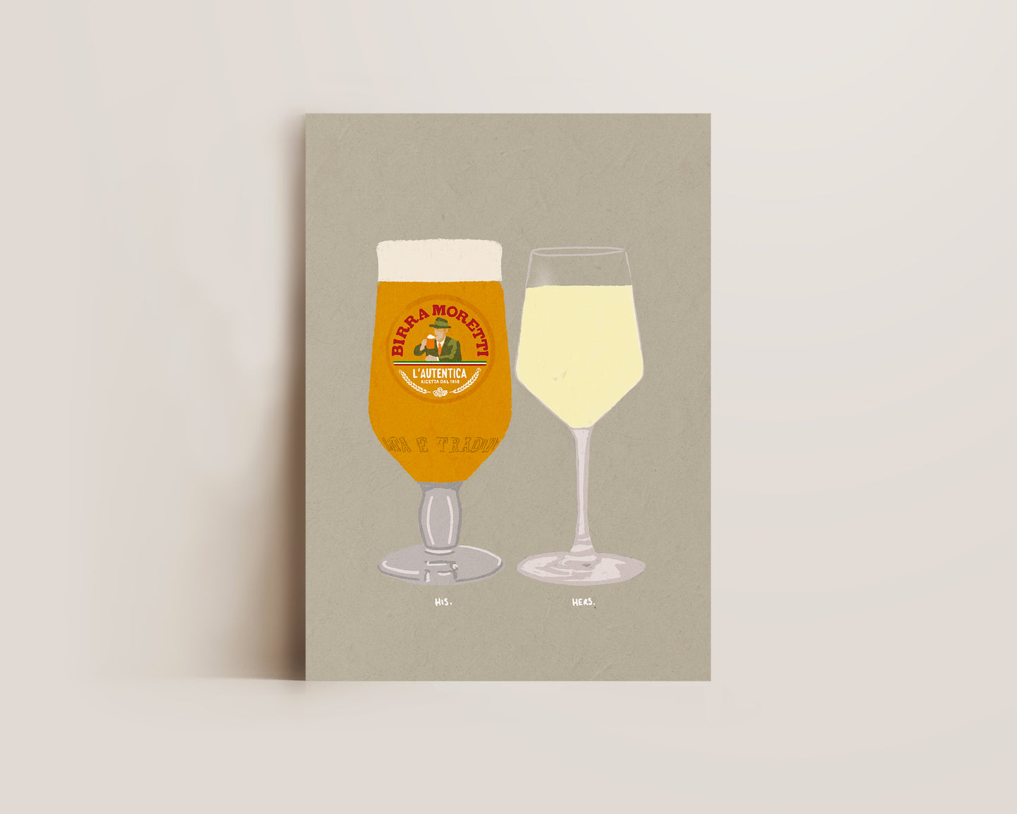 Moretti & White Wine Print