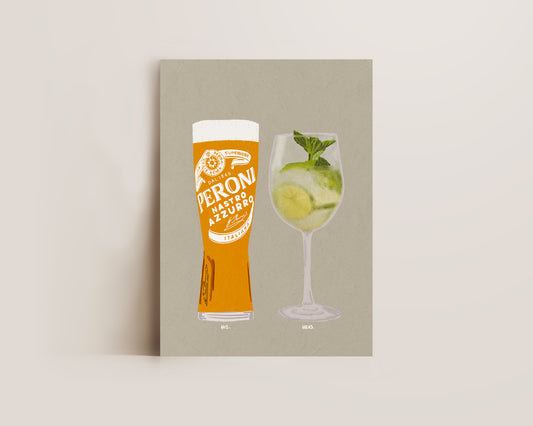 Peroni & Hugo Spritz Print