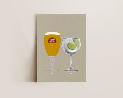 Stella & Gin & Tonic Print