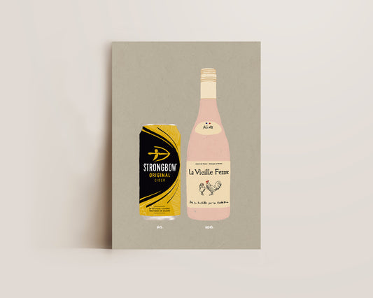 Strongbow & Chicken Wine Print