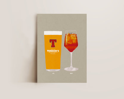 Tennents & Aperol Spritz Print