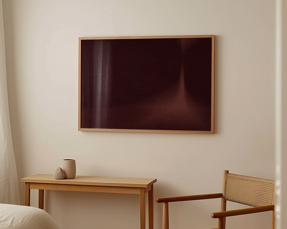Burnt Red Abstract Wall Art Print