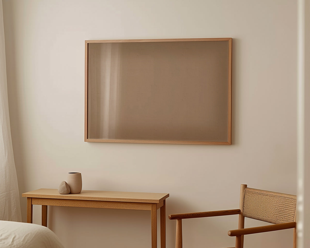 Neutral Linen Abstract Wall Art Print