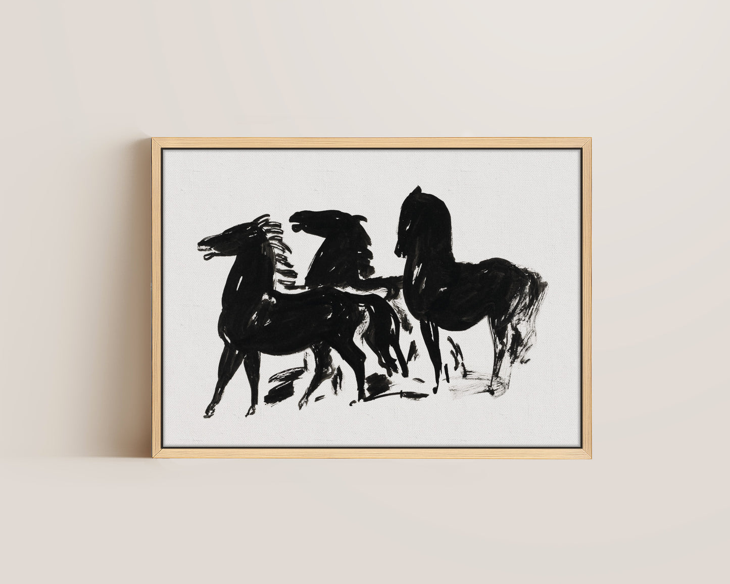 Three Horses Canvas