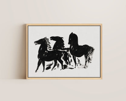 Three Horses Canvas