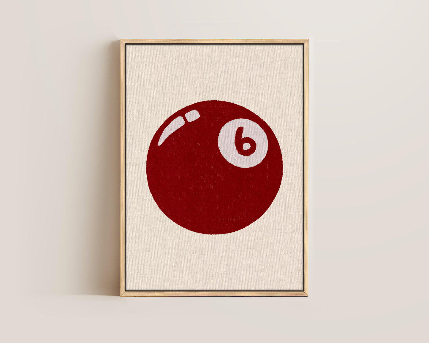 6 Ball Red Print