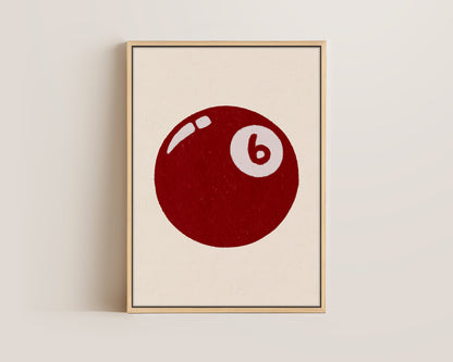 6 Ball Red Print
