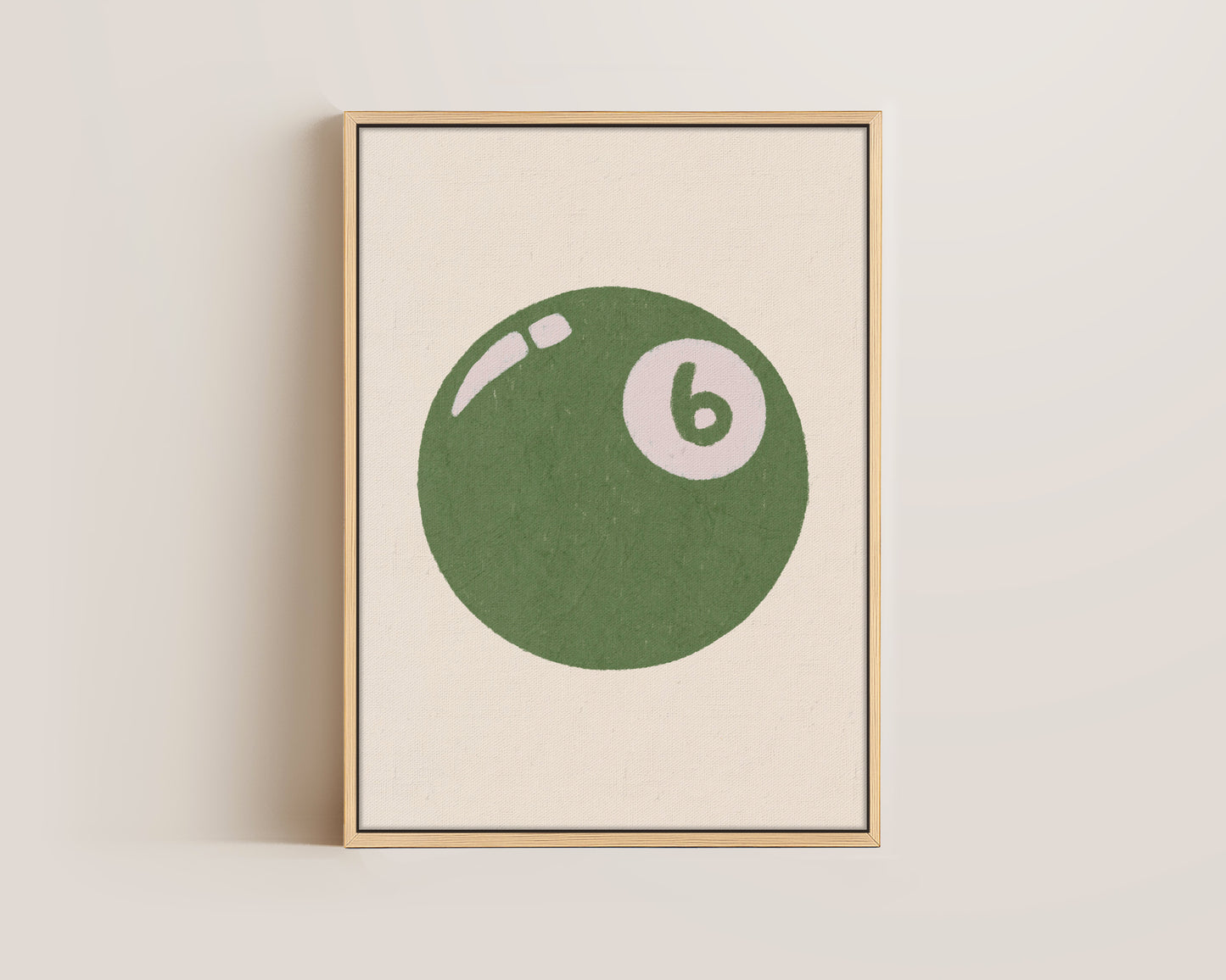 6 Ball Green Canvas