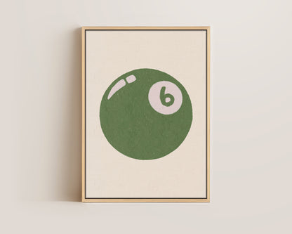 6 Ball Green Canvas