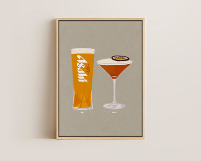 Asahi & Pornstar Martini Canvas