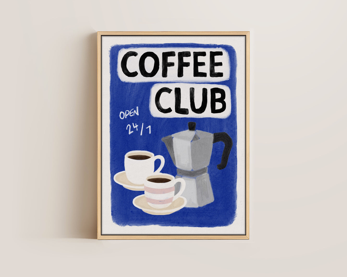 Coffee Club 24/7 Blue Canvas