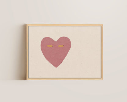 Dusty Pink Side Eye Canvas