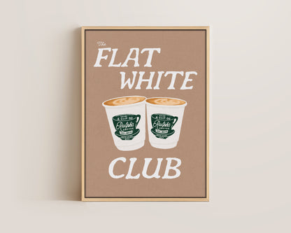 Flat White Club Brown Canvas