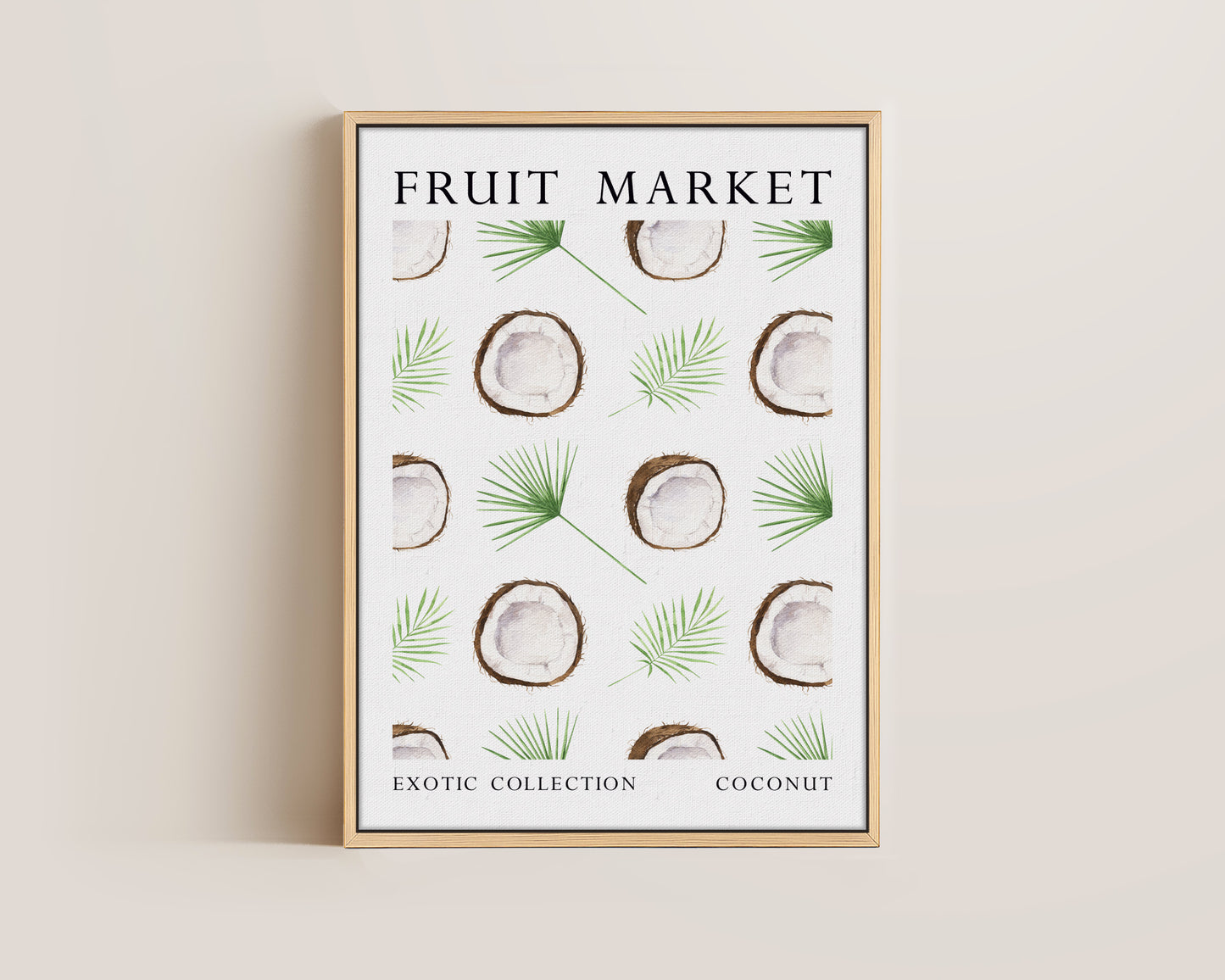 Fruit Market Coconut Canvas
