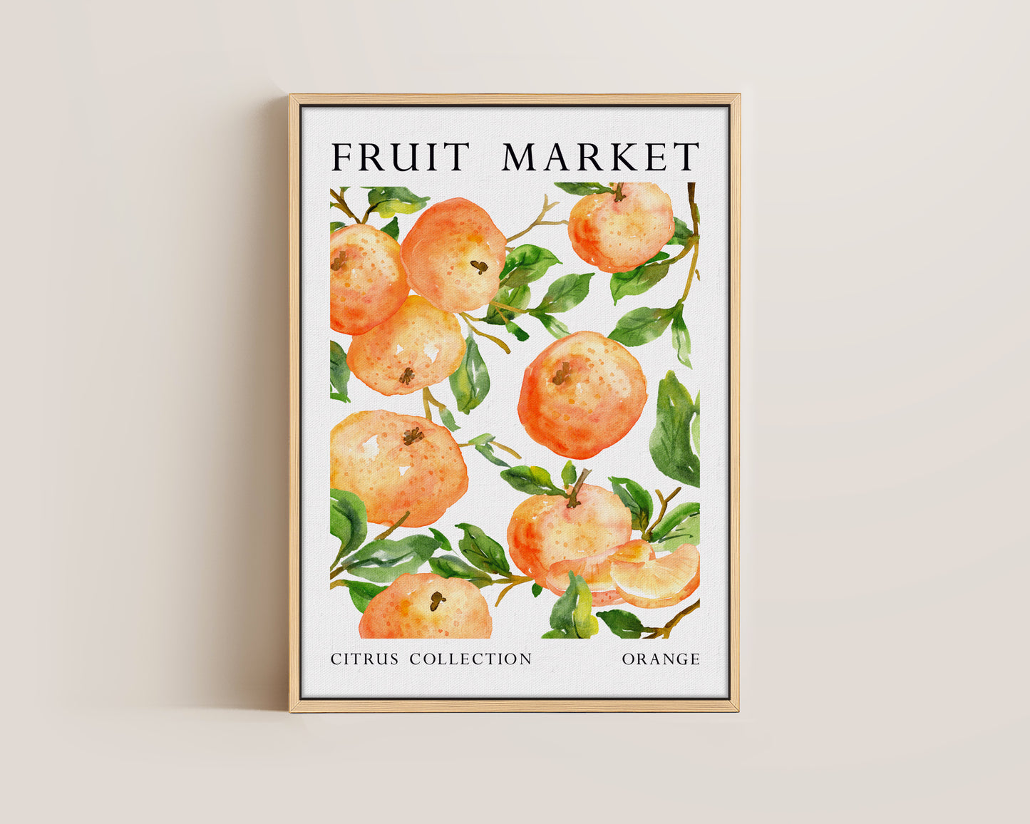 Fruit Market Orange Canvas
