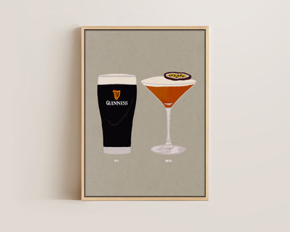 Guinness & Pornstar Martini Canvas
