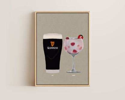 Guinness & Pink Gin Canvas