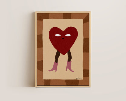 Heart Cowgirl Canvas