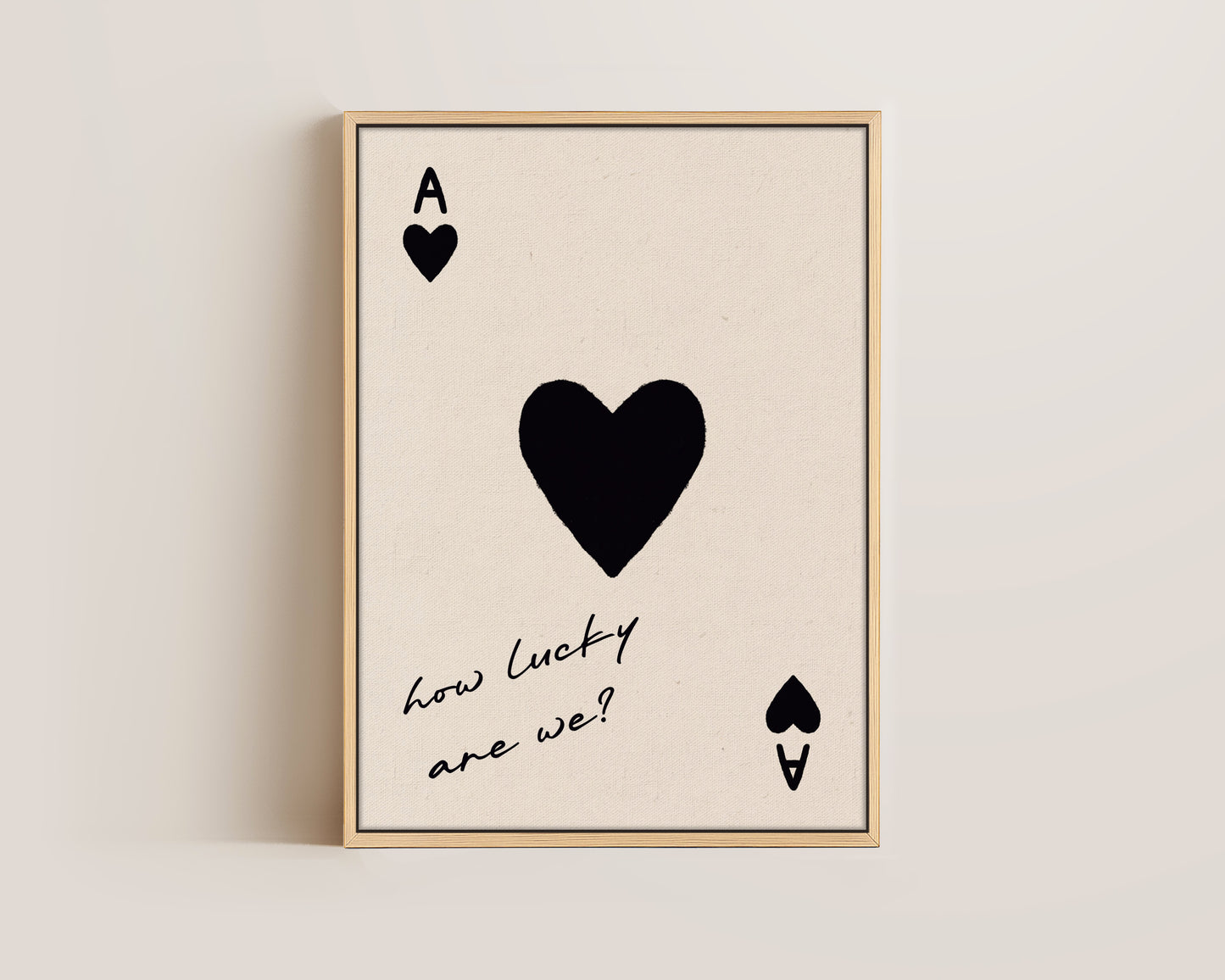 How Lucky Are We Black Canvas