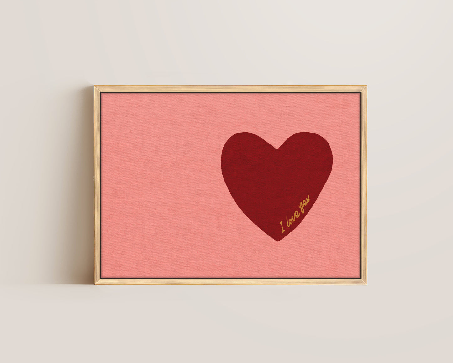 I Love You Heart Canvas