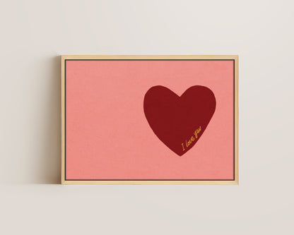 I Love You Heart Canvas