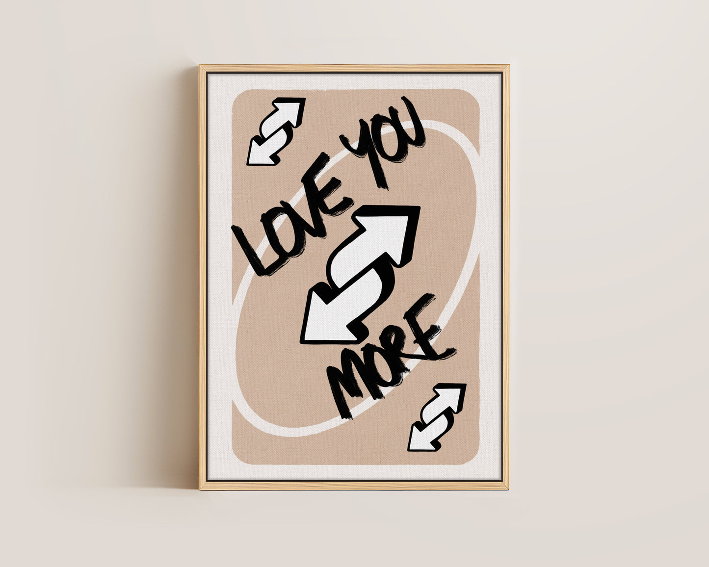 Love You More Neutral Canvas