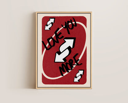Love You More Red Canvas