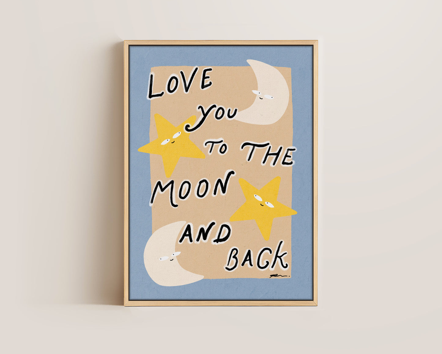 The Moon & Back Canvas