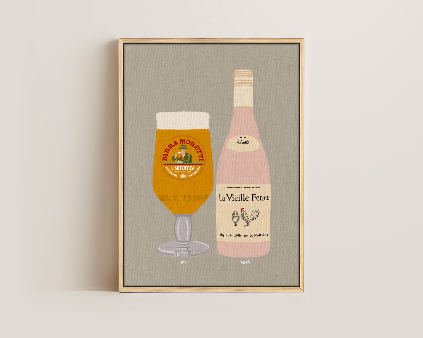Moretti & Chicken Wine Canvas