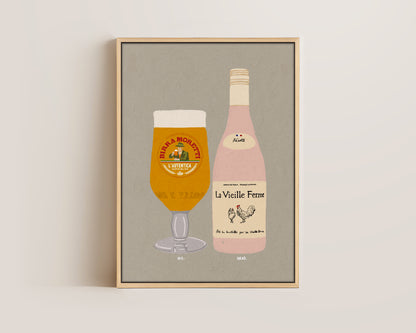 Moretti & Chicken Wine Canvas