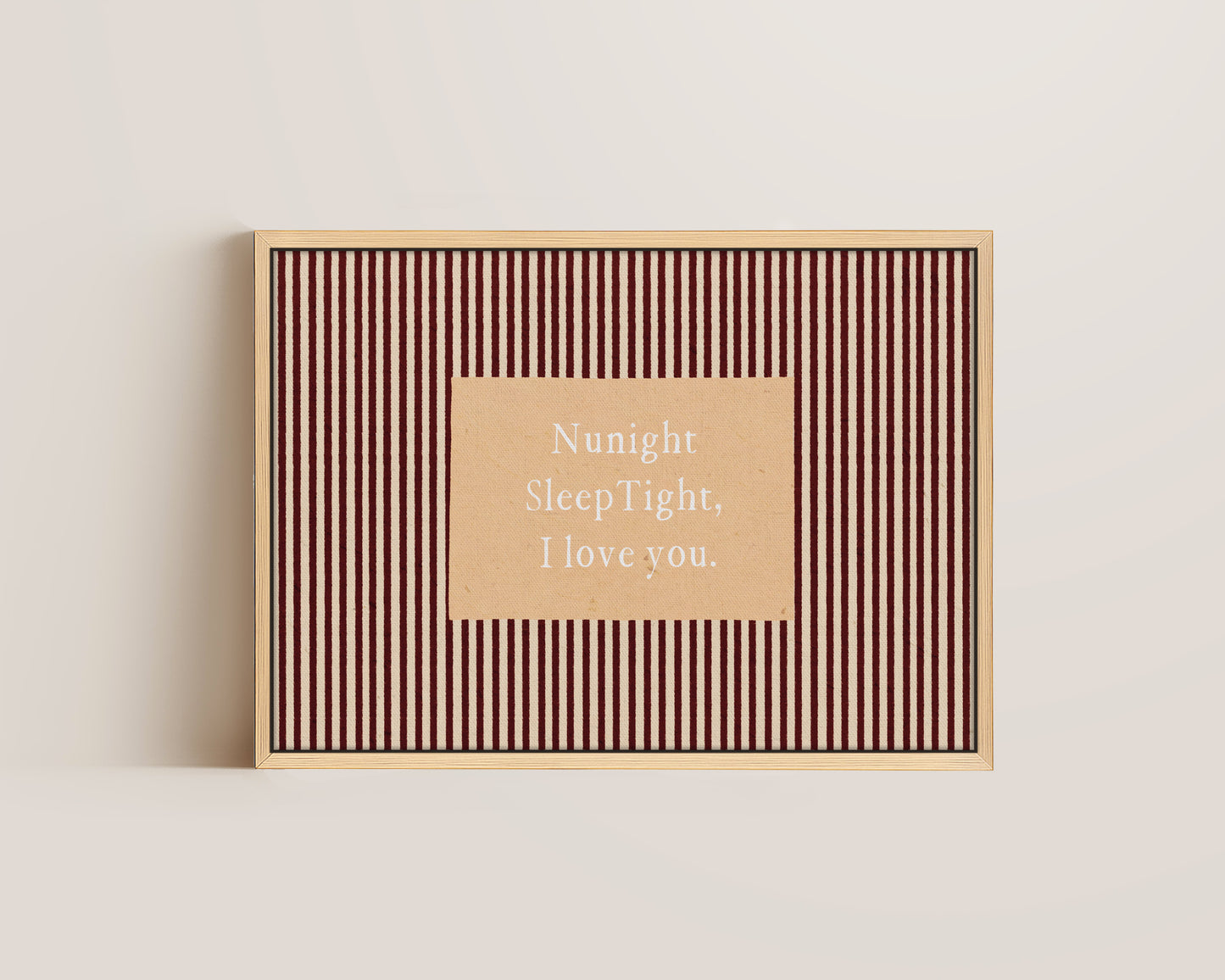 Nunight Sleep Tight Canvas