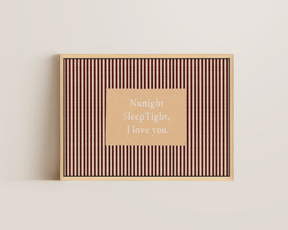 Nunight Sleep Tight Canvas