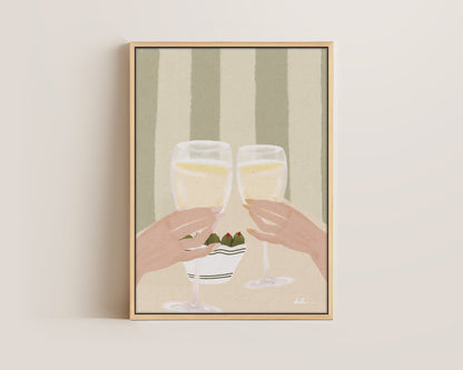 Olives & Wine Canvas