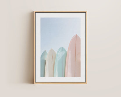 Pastel Surfboards Canvas