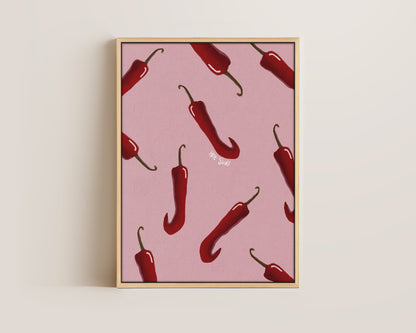 Pink Chillis Canvas