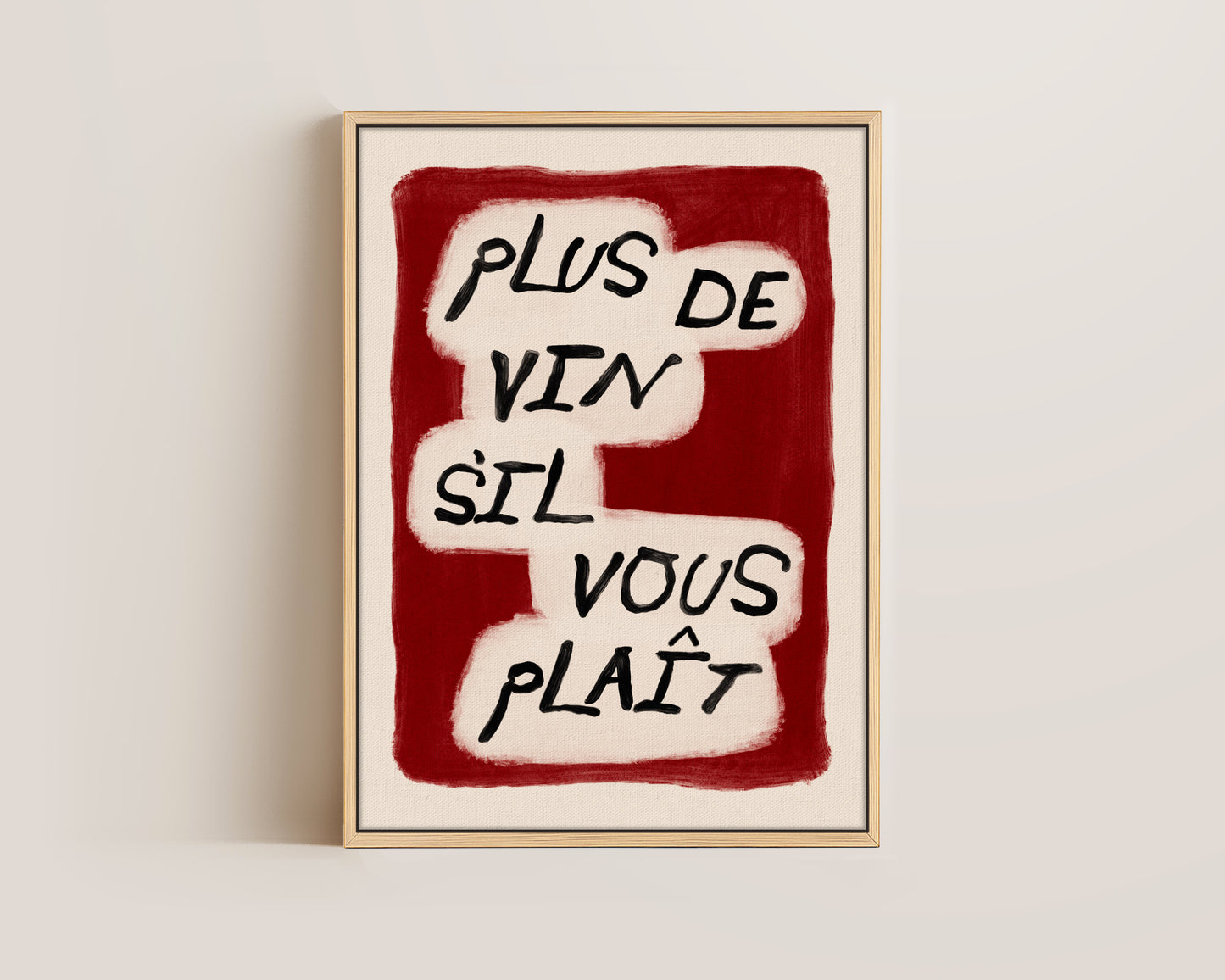 Plus De Vin Canvas