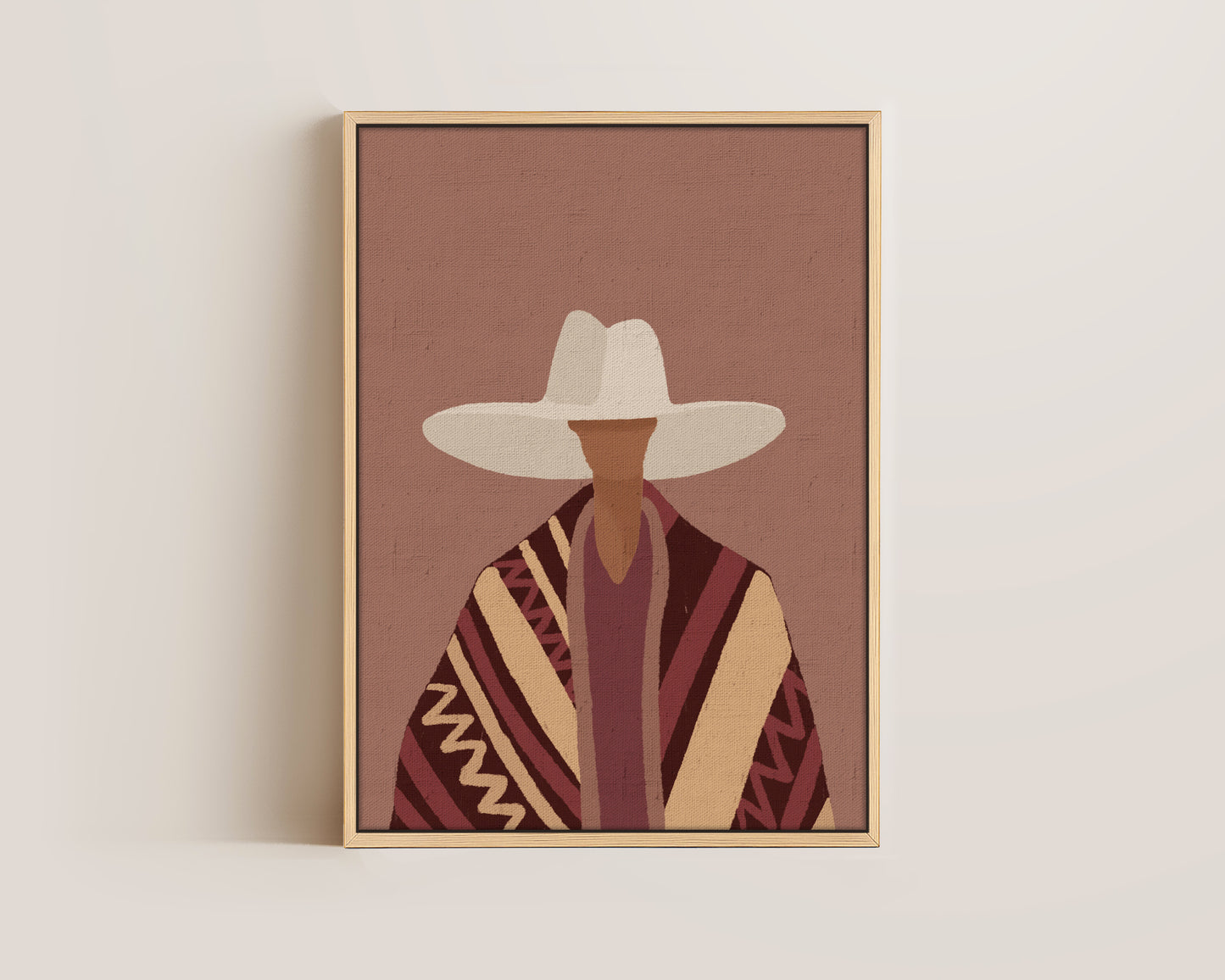 Poncho Cowgirl Canvas