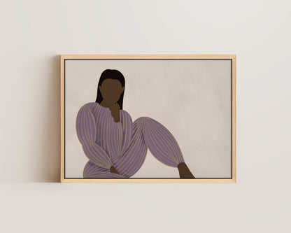 Purple Striped Lady Canvas
