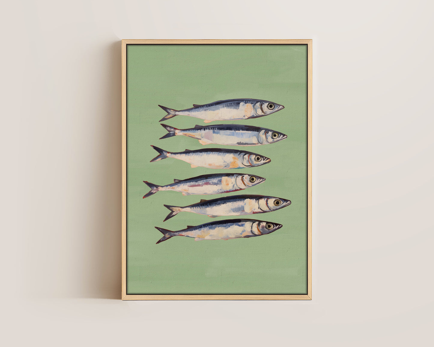 Green Sardines Canvas