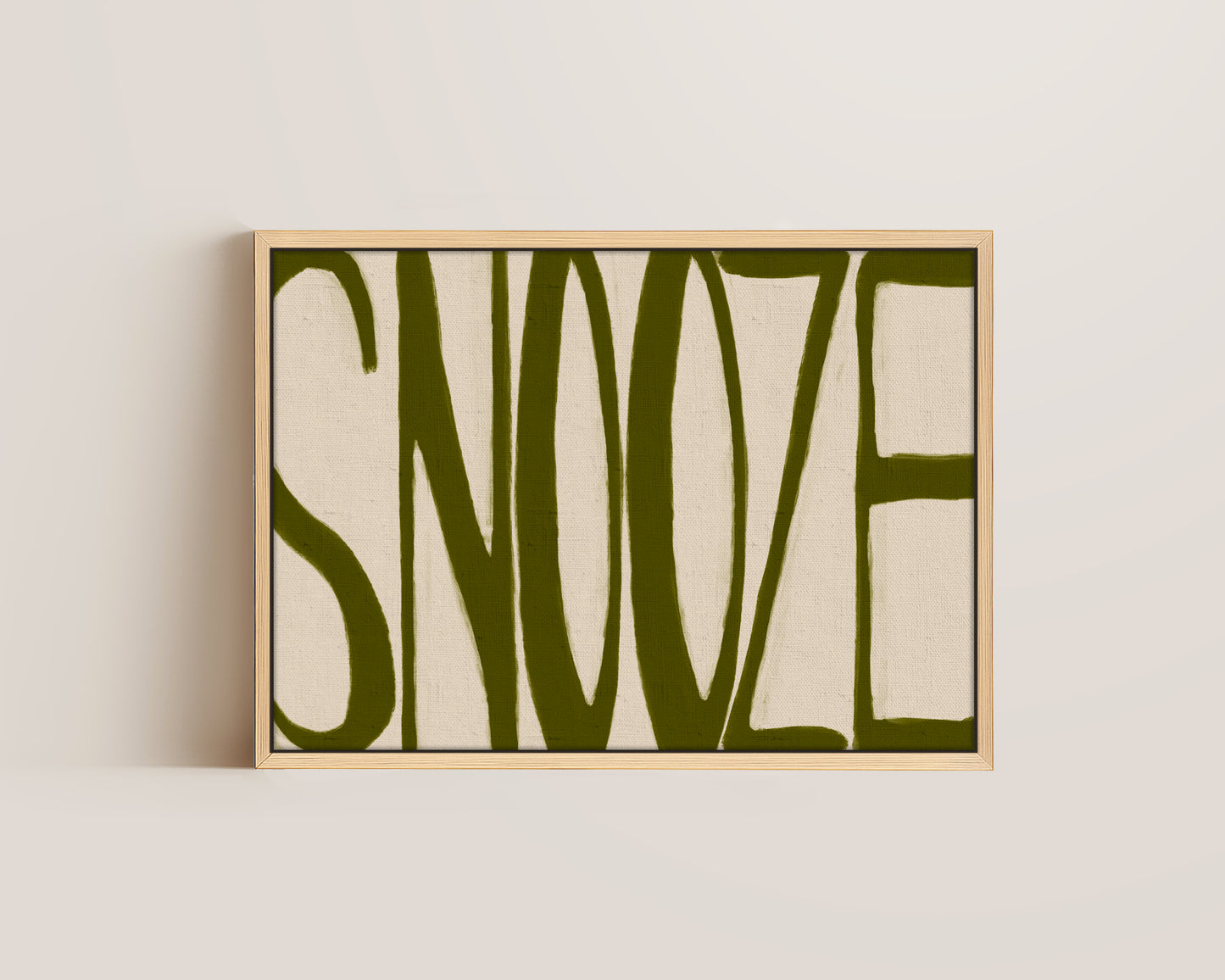 Snooze Olive Canvas