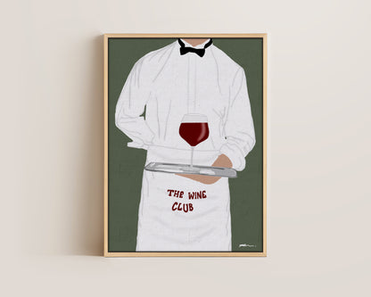 The Wine Club Waiter Canvas