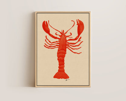 Watercolour Lobster Canvas