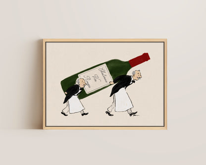 The Wine Waiters Canvas