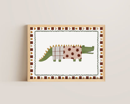 Boho Crocodile Print
